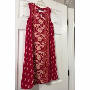 Xhilaration Red and Cream Patterned Dress